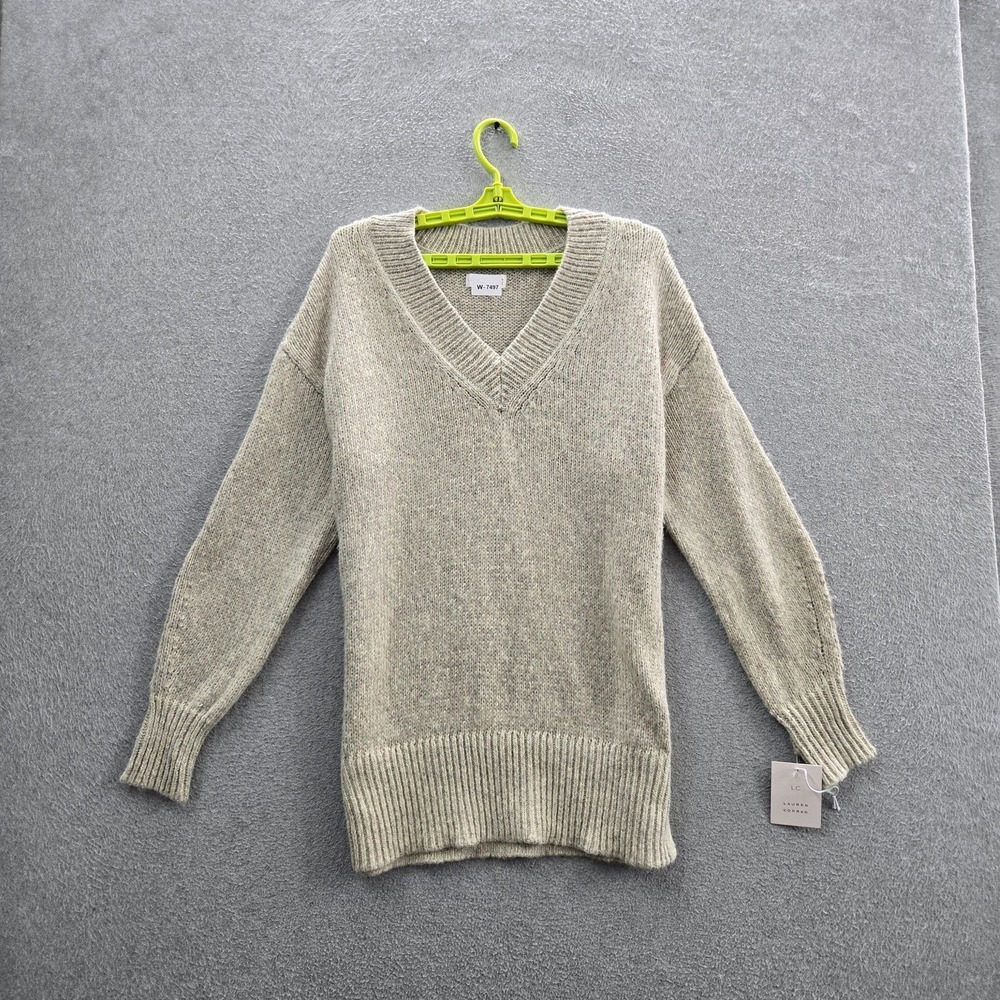 Lauren‎ Conrad Women Sweater M Beige Metallic Long Sleeve Tunic NWT